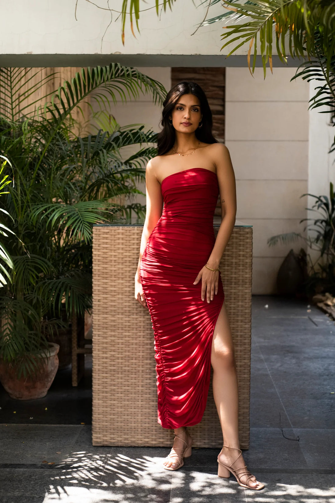 Hailey One Side Slit Maxi Dress
