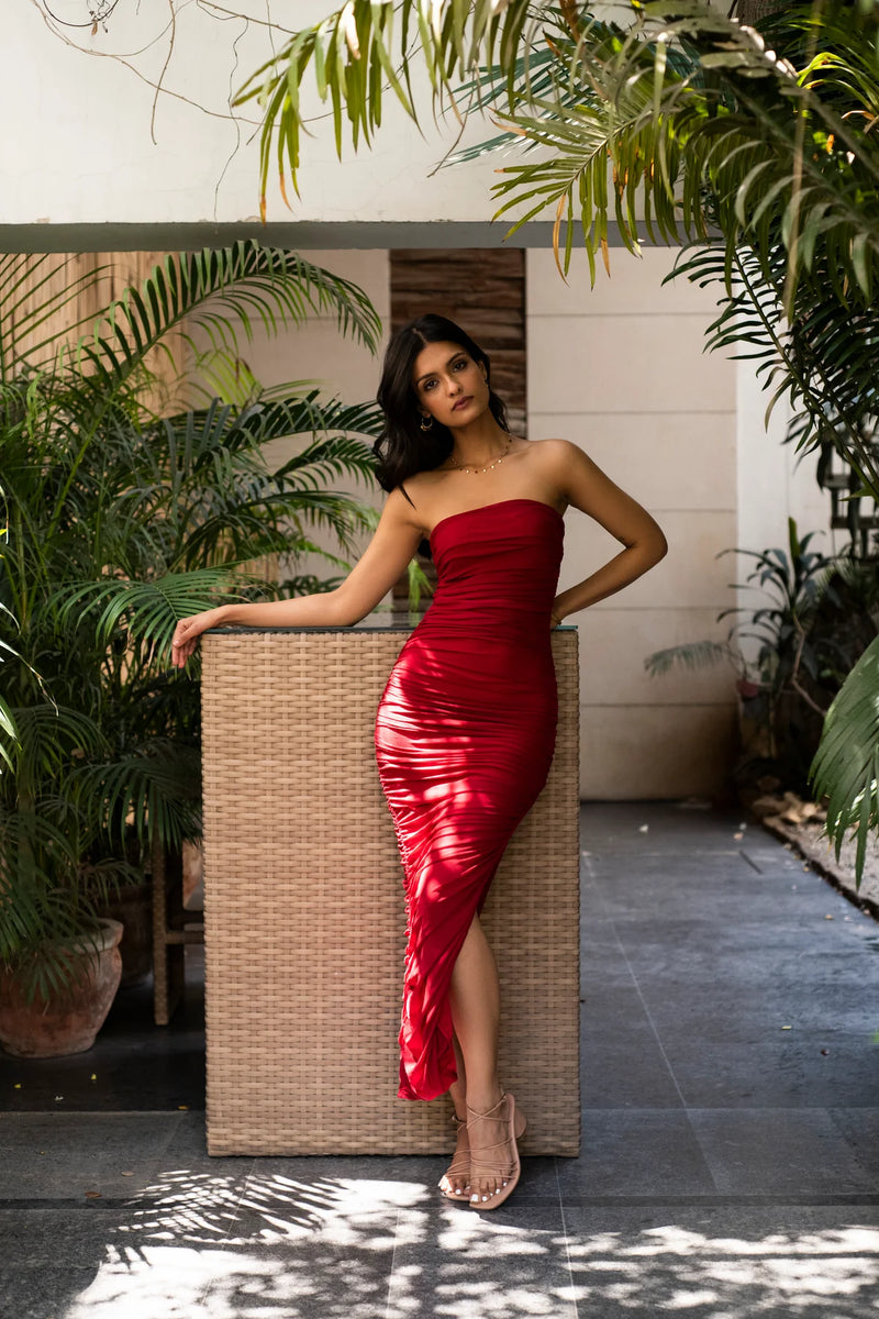 sexy high slit maxi dress for women