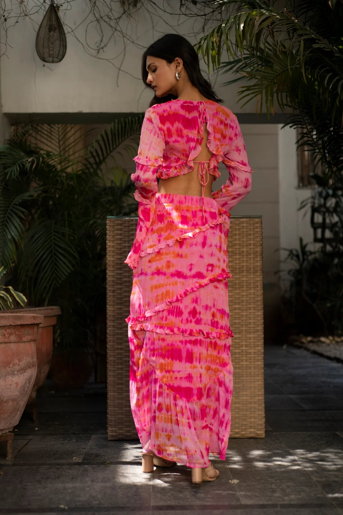 lightweight chiffon co-ord set for beach