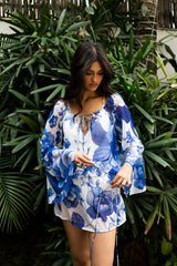 Crystal Printer Chiffon Beachwear