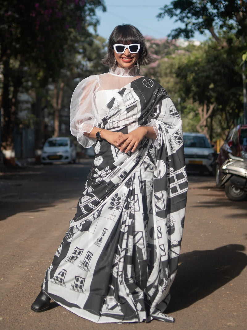 Shehar Walks Handcrafted Soft Mul Saree