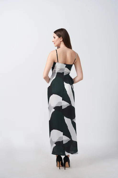ankle length satin dress