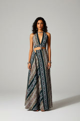 Deme Co-Ord Set - Halter Neck Top & Wrap Skirt