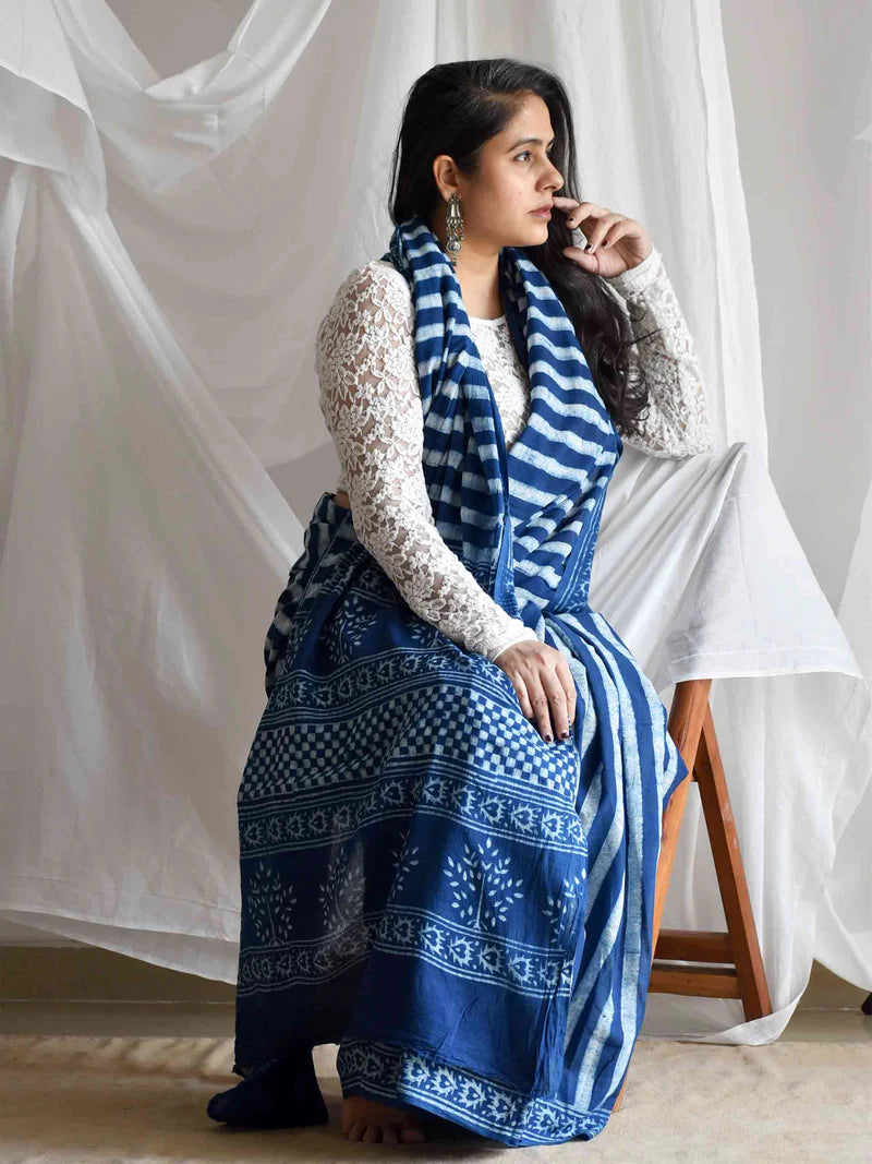 mul cotton with blouse piece