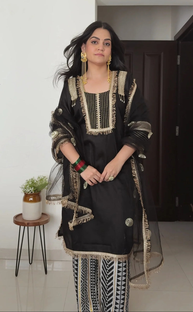 Royal Black Grace Jam Satin Cordset