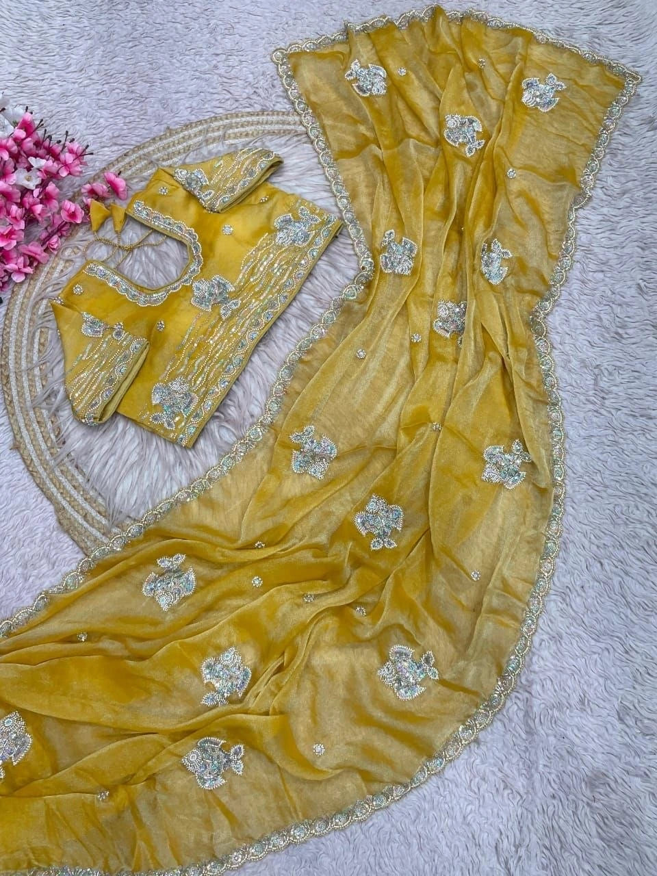 Kesari Maharani Embellished Saree