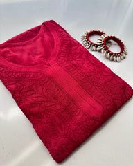 Pure Muslin Cottons Jaal Work Chikankari Kurtas