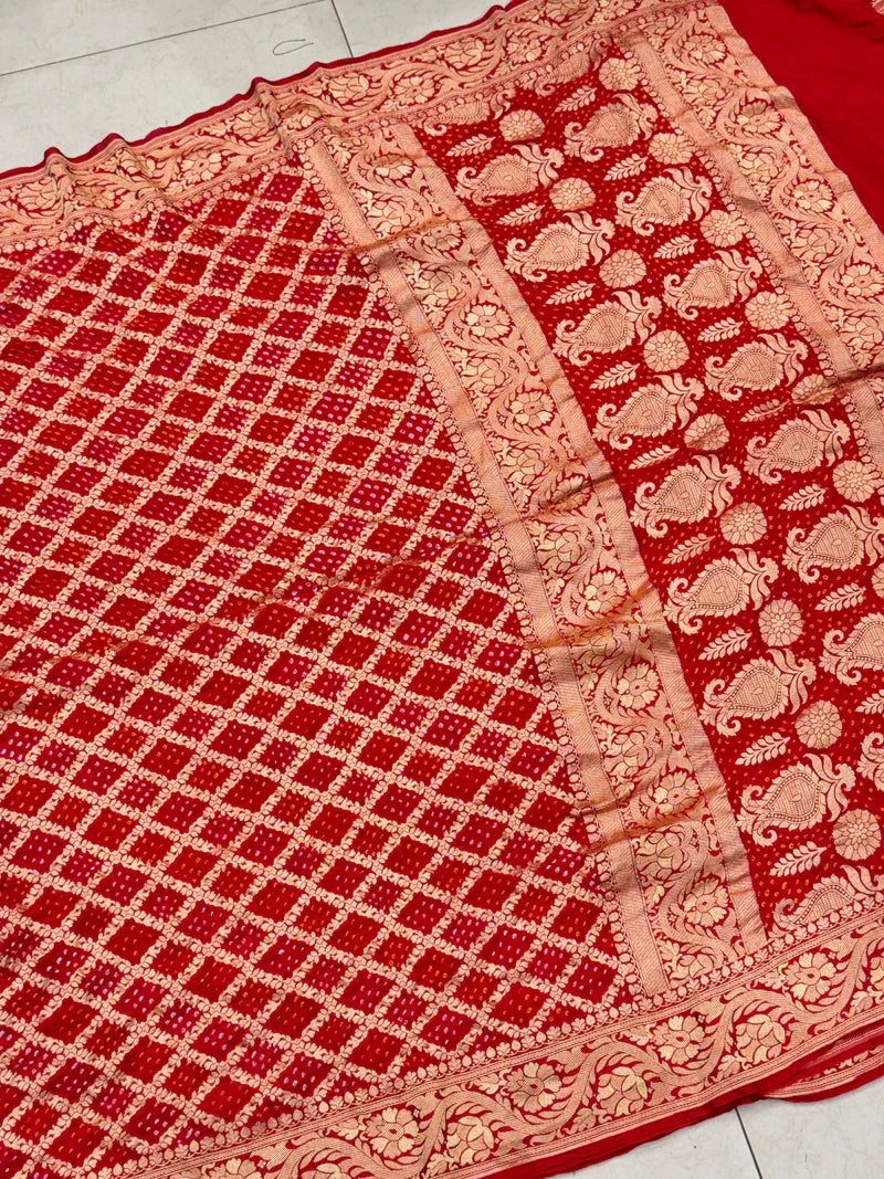 Red Banarasi Saree