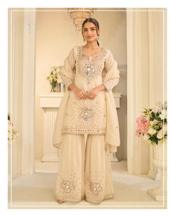 Mirror Work Top Gharara And Dupatta