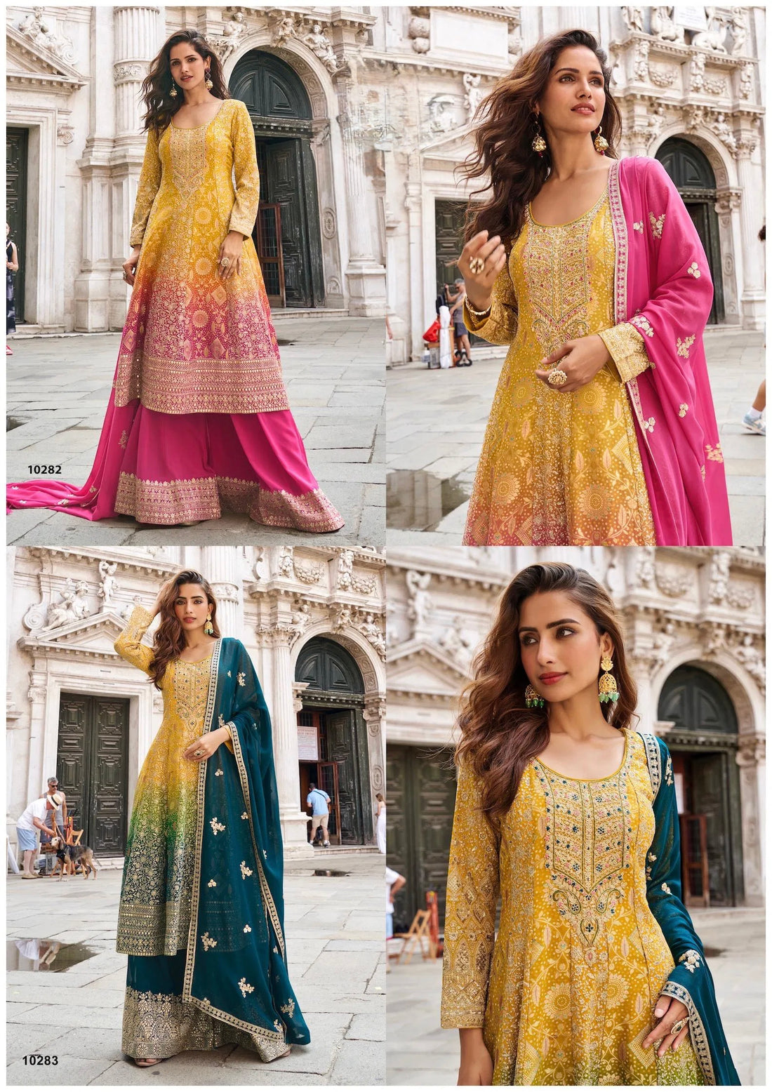 Viscose Silk With Embroidered Work Top Bottom And Dupatta