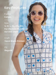 hand block printed waistcoat and pants