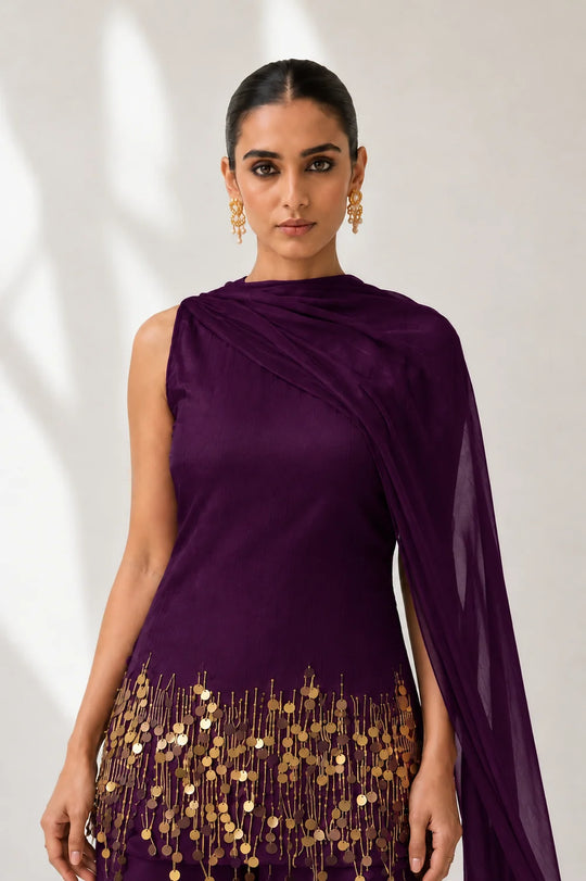 Jhilmil Relaxed wide-leg pants Kurti Set