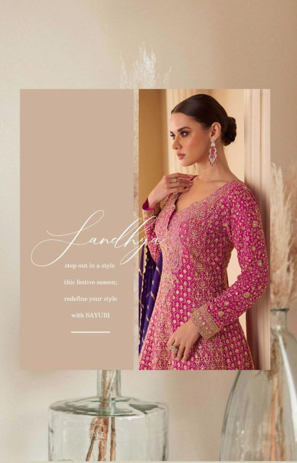 Orange Embroidered Designer Salwar Kameez Set