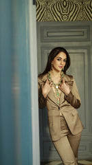 cutout blazer set