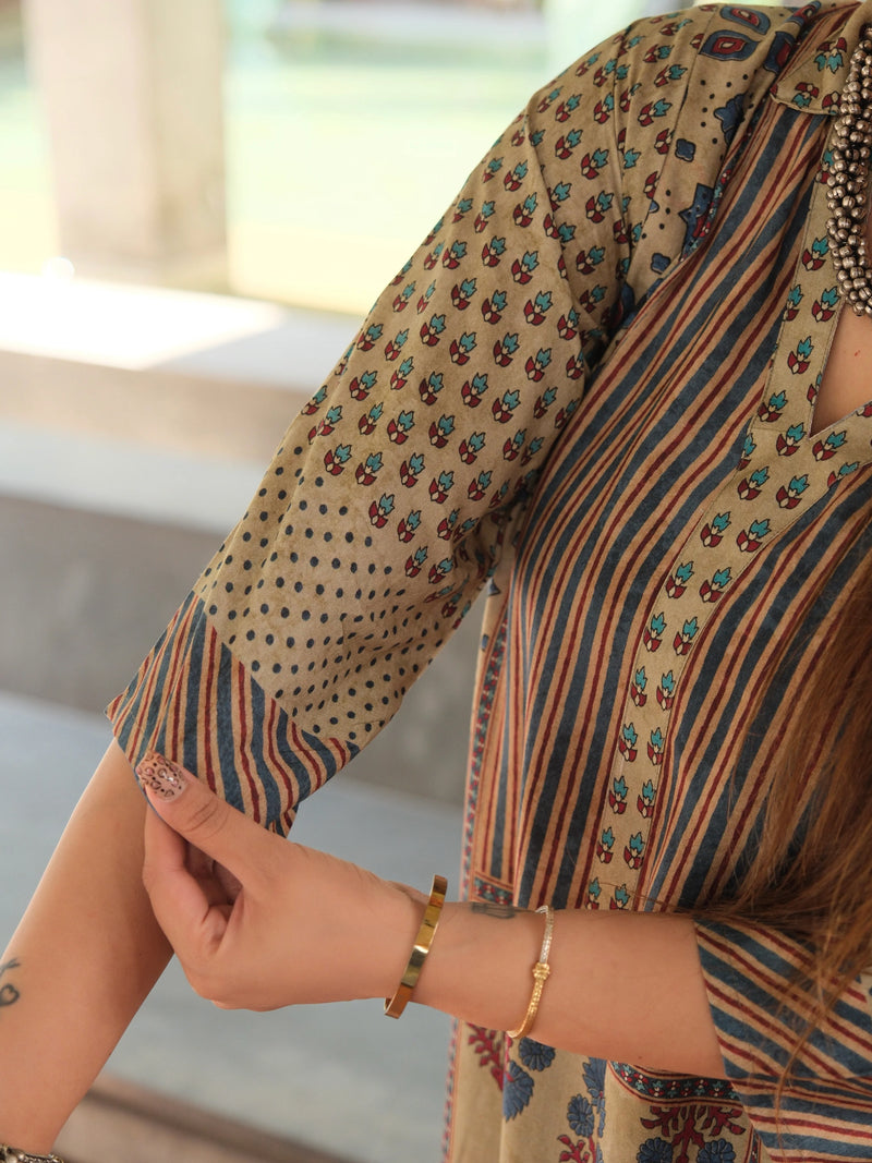 Ash Pure Cotton Dabru Co-Ord Set