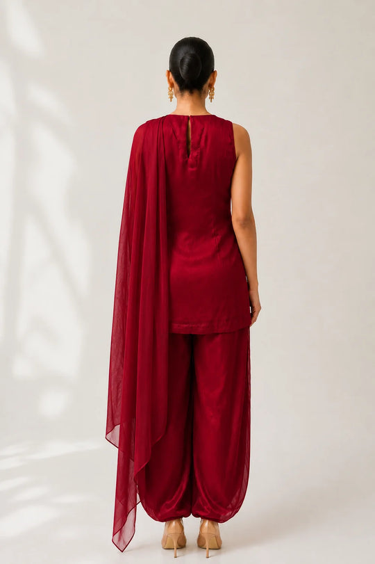 Jhilmil Relaxed wide-leg pants Kurti Set