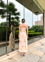 Elegant feather dress