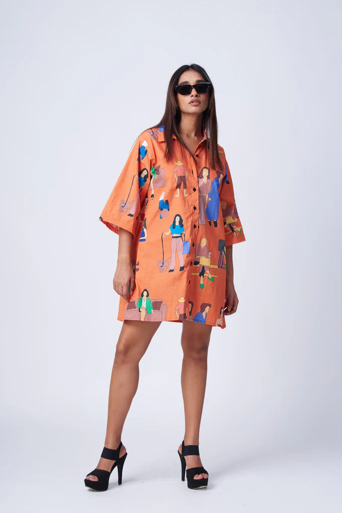 button-down shirt dress