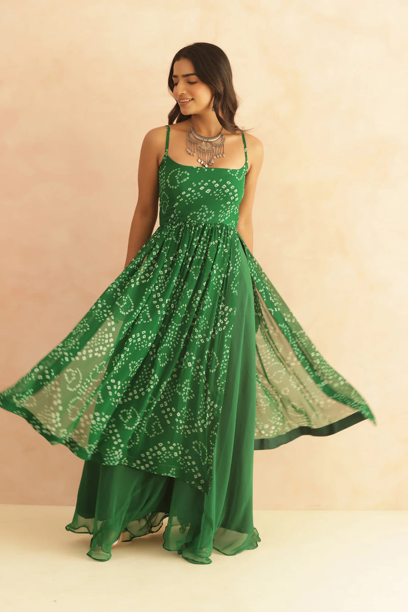 Royal Amethyst Bandhani Georgette Kurta Set