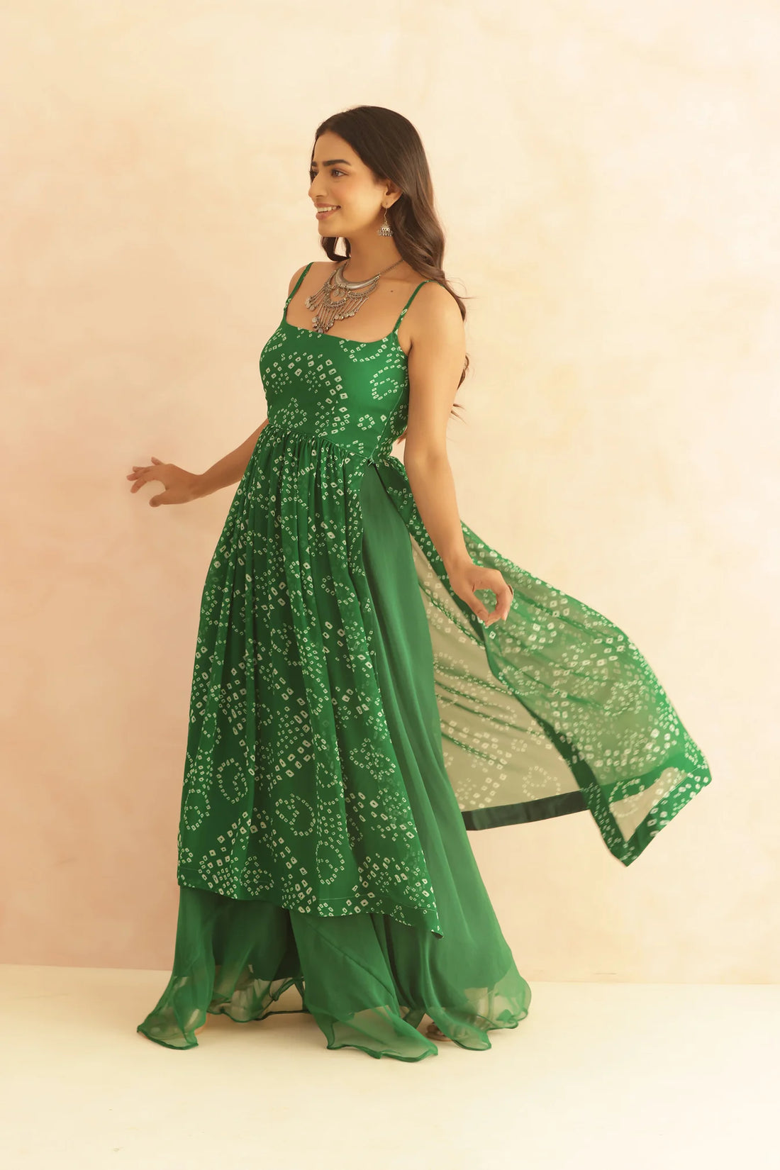 Royal Amethyst Bandhani Georgette Kurta Set