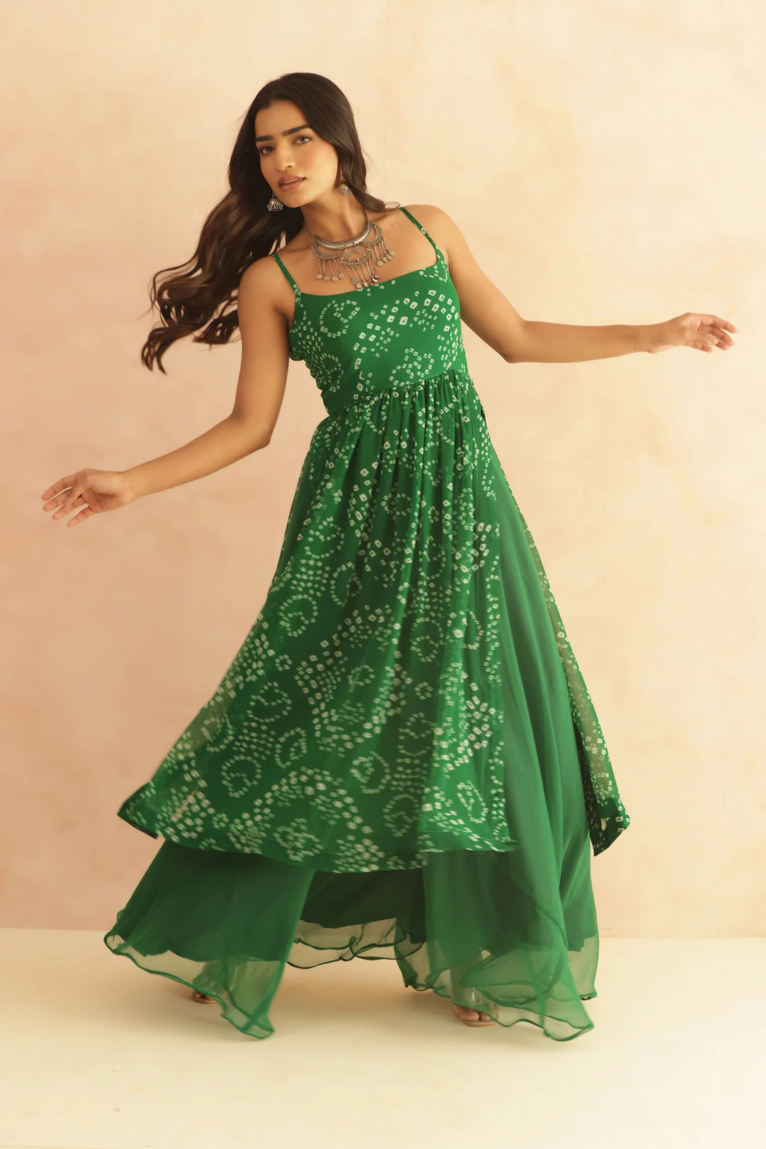 Royal Amethyst Bandhani Georgette Kurta Set