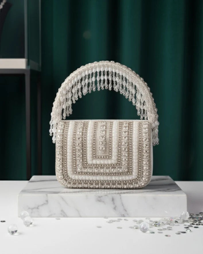 Rhinestone Flap Evening Clutch