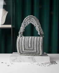 Rhinestone Flap Evening Clutch