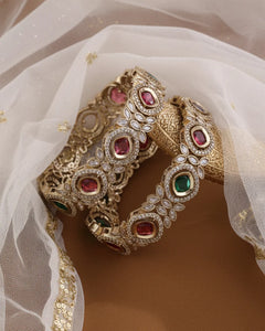 Raunav Victorian Polki Bangle Pair