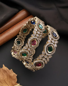 Raunav Victorian Polki Bangle Pair
