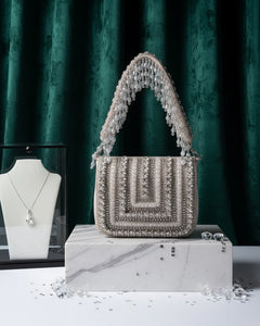 Rhinestone Flap Evening Clutch