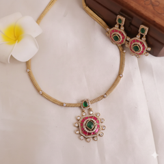 Trendy AD Jadau Necklace Earring Set