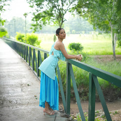 Georgette Blue Reverie Co-Ord Set