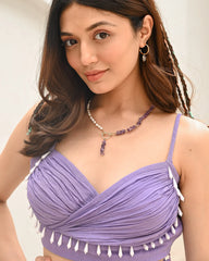 Georgette Oyster Pearl Co-Ord Set