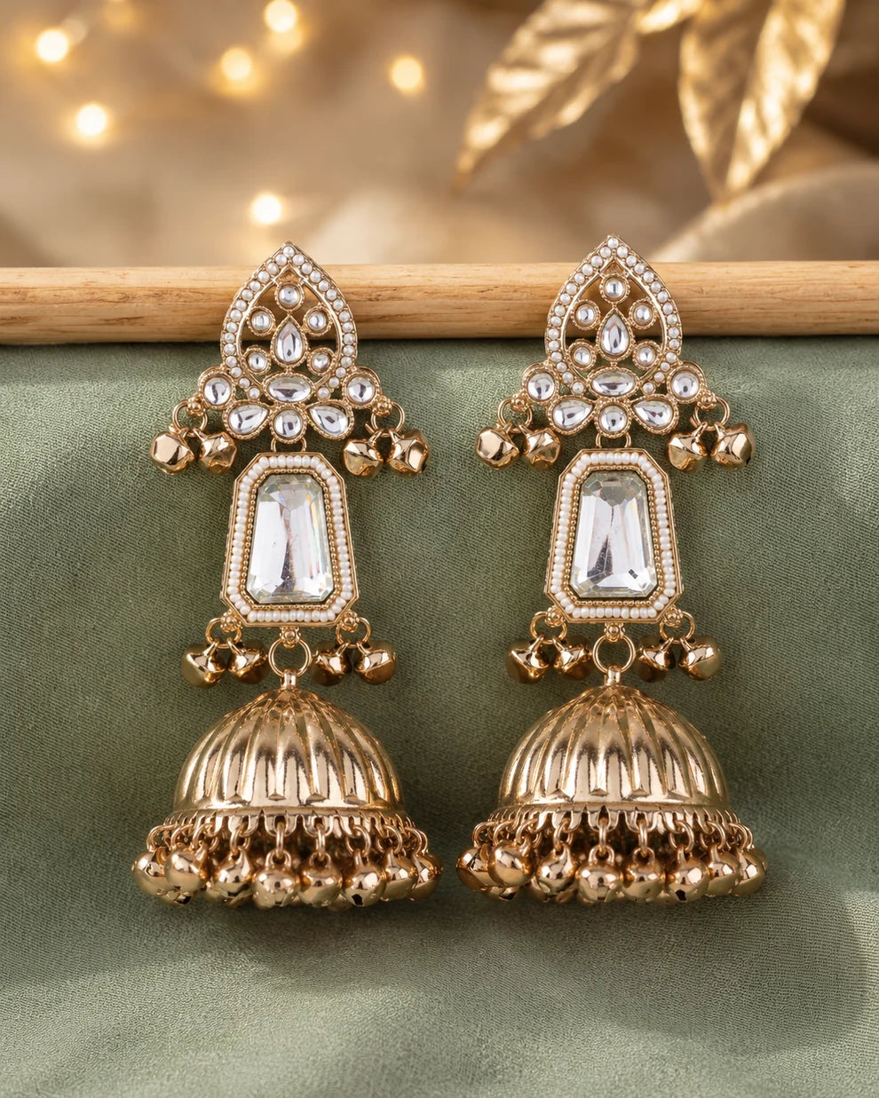 Rajmahal Ghungroo Statement Jhumkas