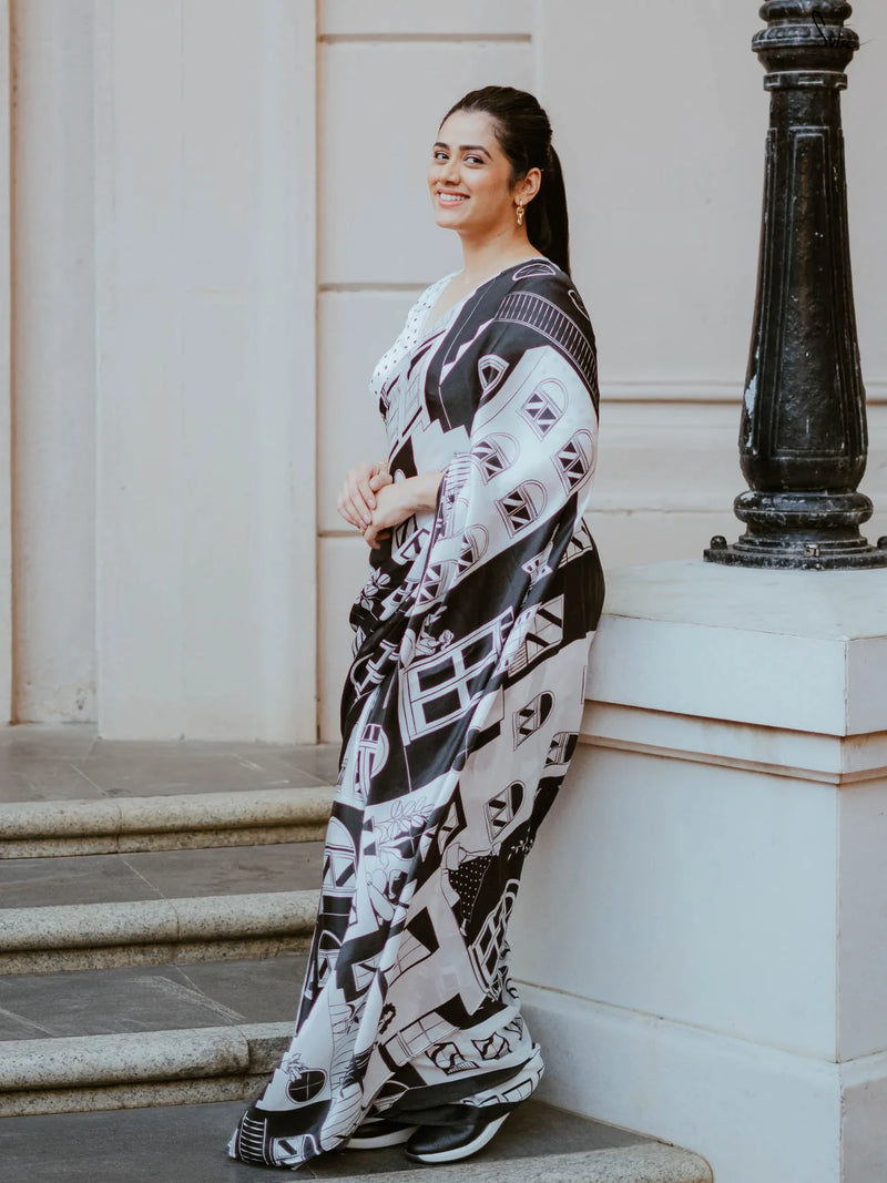 Shehar Walks Handcrafted Soft Mul Saree