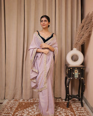 Hazel Purple Tissue Saree with Blouse