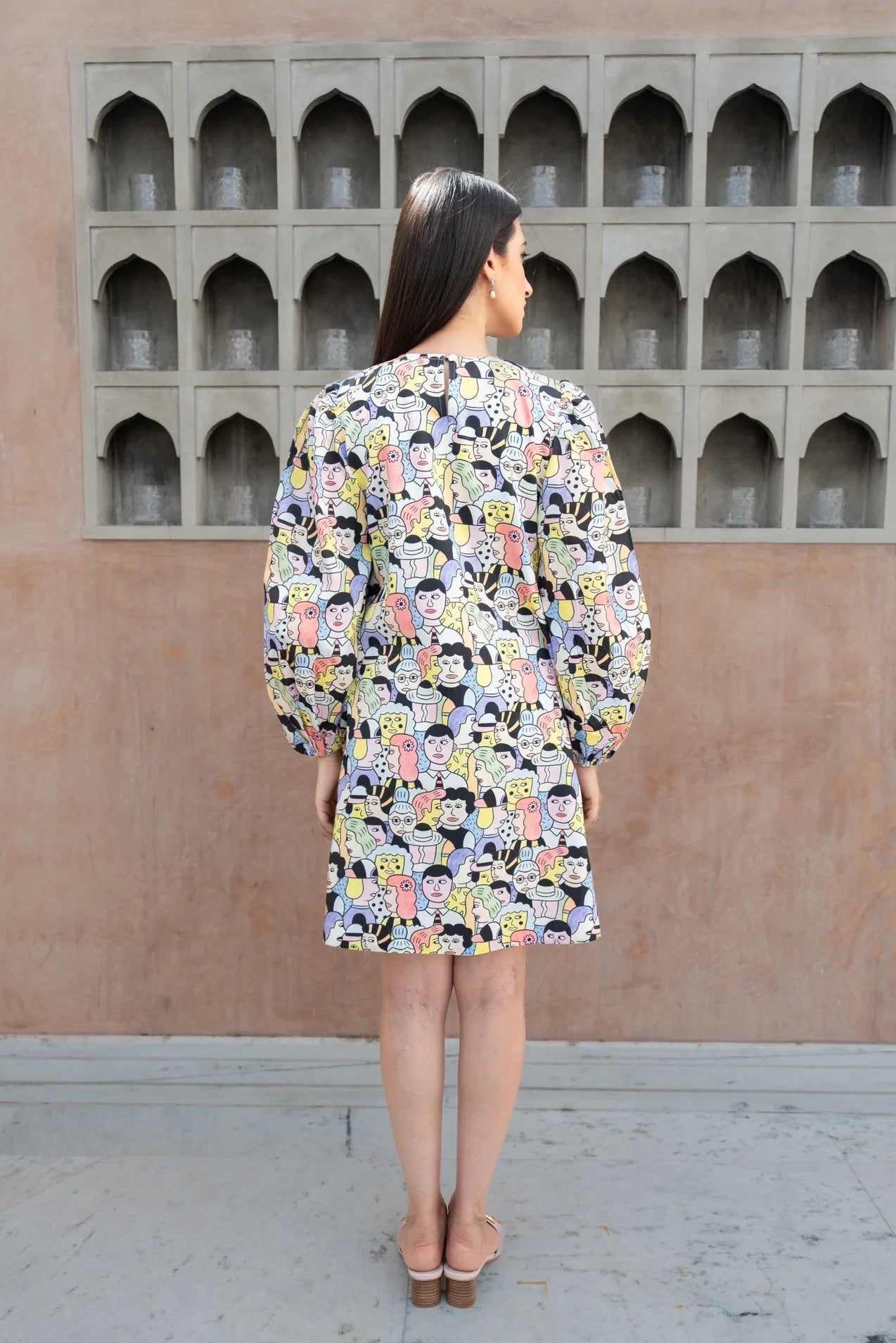 face print dress
