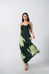 floral satin dress