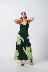 green evening gown