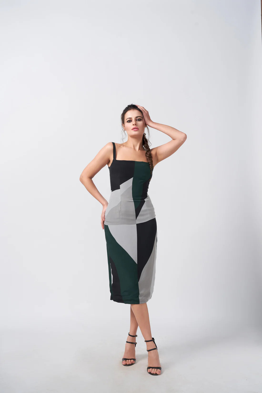 printed midi dress