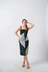 printed midi dress