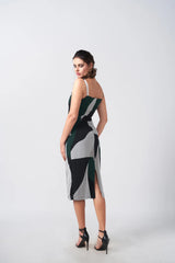 abstract print dress