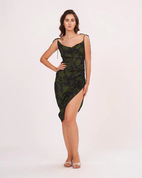 Green Tie-Up Dress