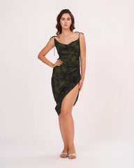 Green Tie-Up Dress