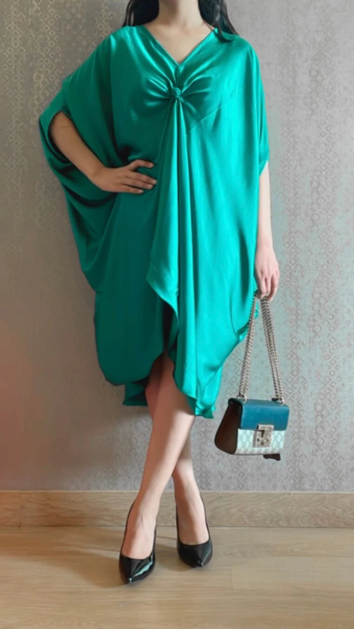 Royal Blue Luxury Satin Silk Flowy Co-ord Set