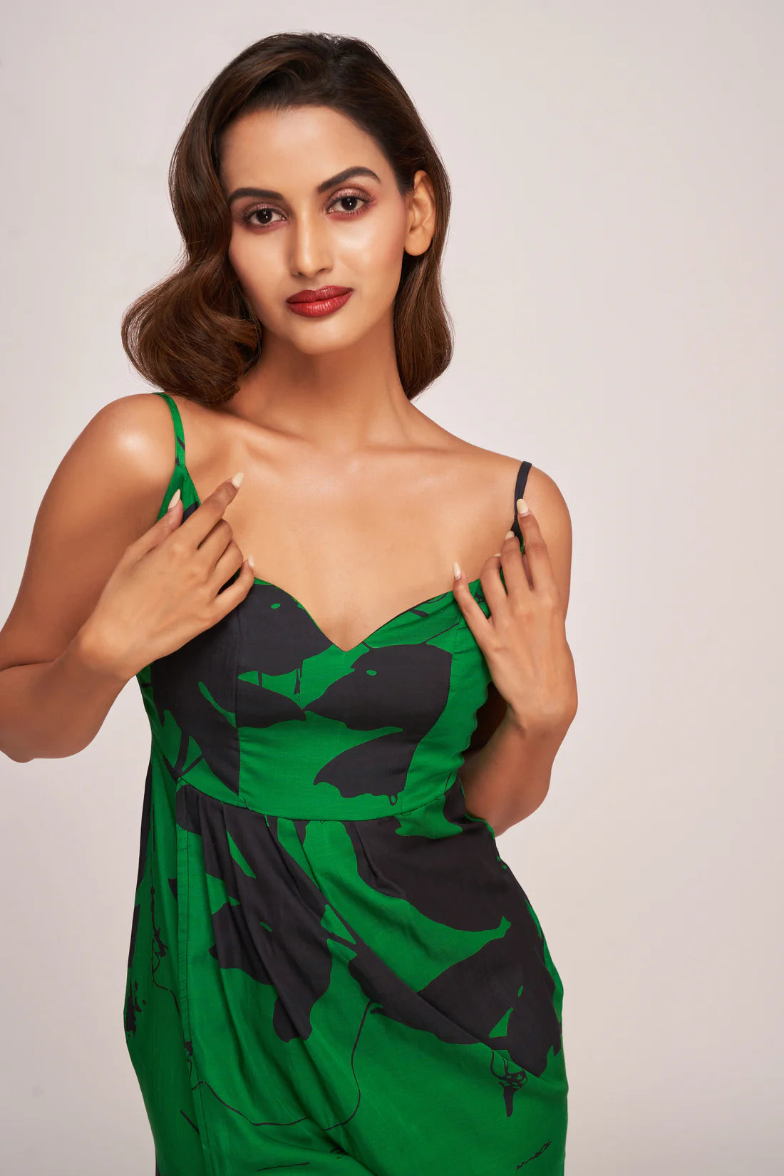 Floral print gown