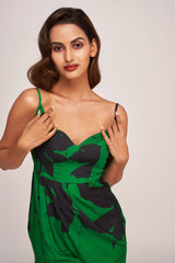 Floral print gown