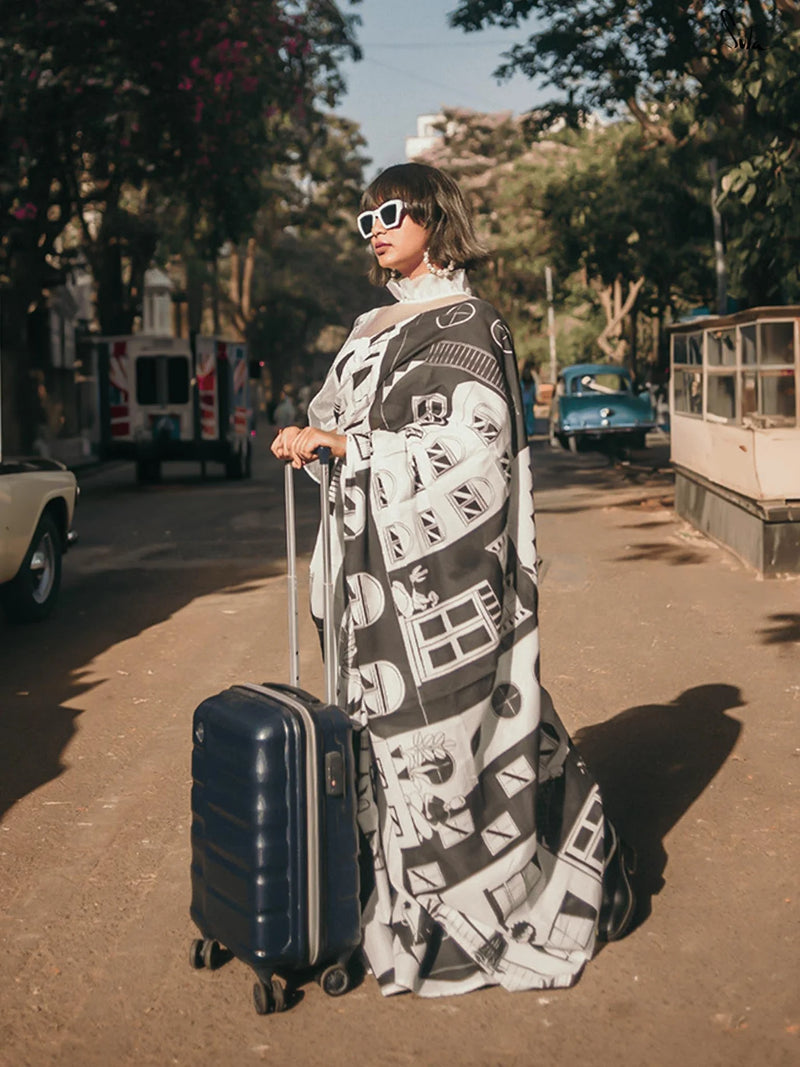 Shehar Walks Handcrafted Soft Mul Saree