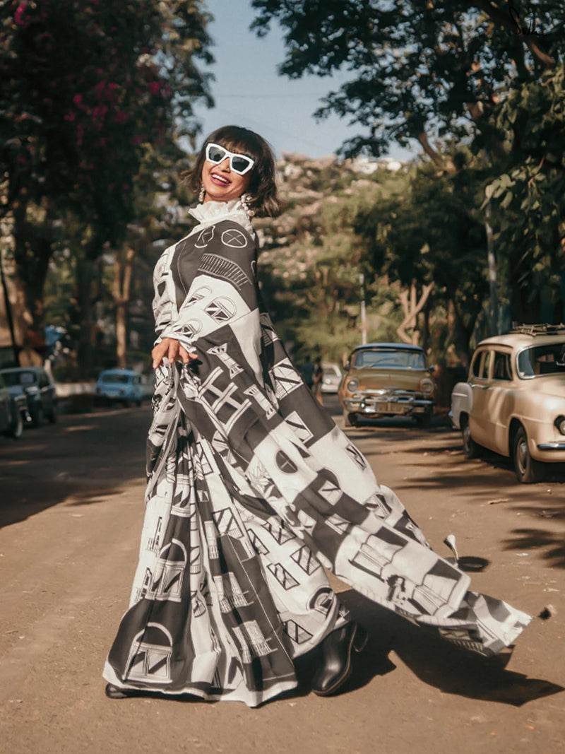 Shehar Walks Handcrafted Soft Mul Saree