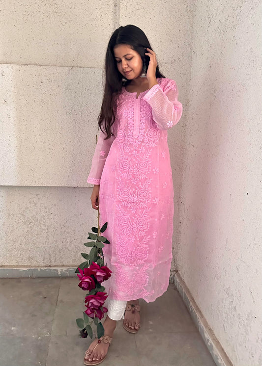 Gulabo Kota Chikankari Kurta 2501
